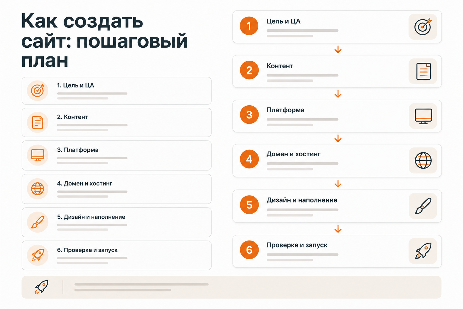 Пошаговый процесс создания сайта-визитки от цели до запуска