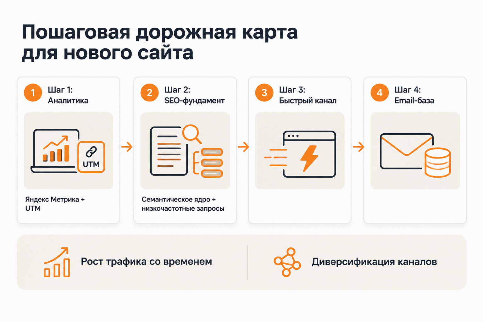 Пошаговая стратегия диверсификации источников трафика для нового сайта