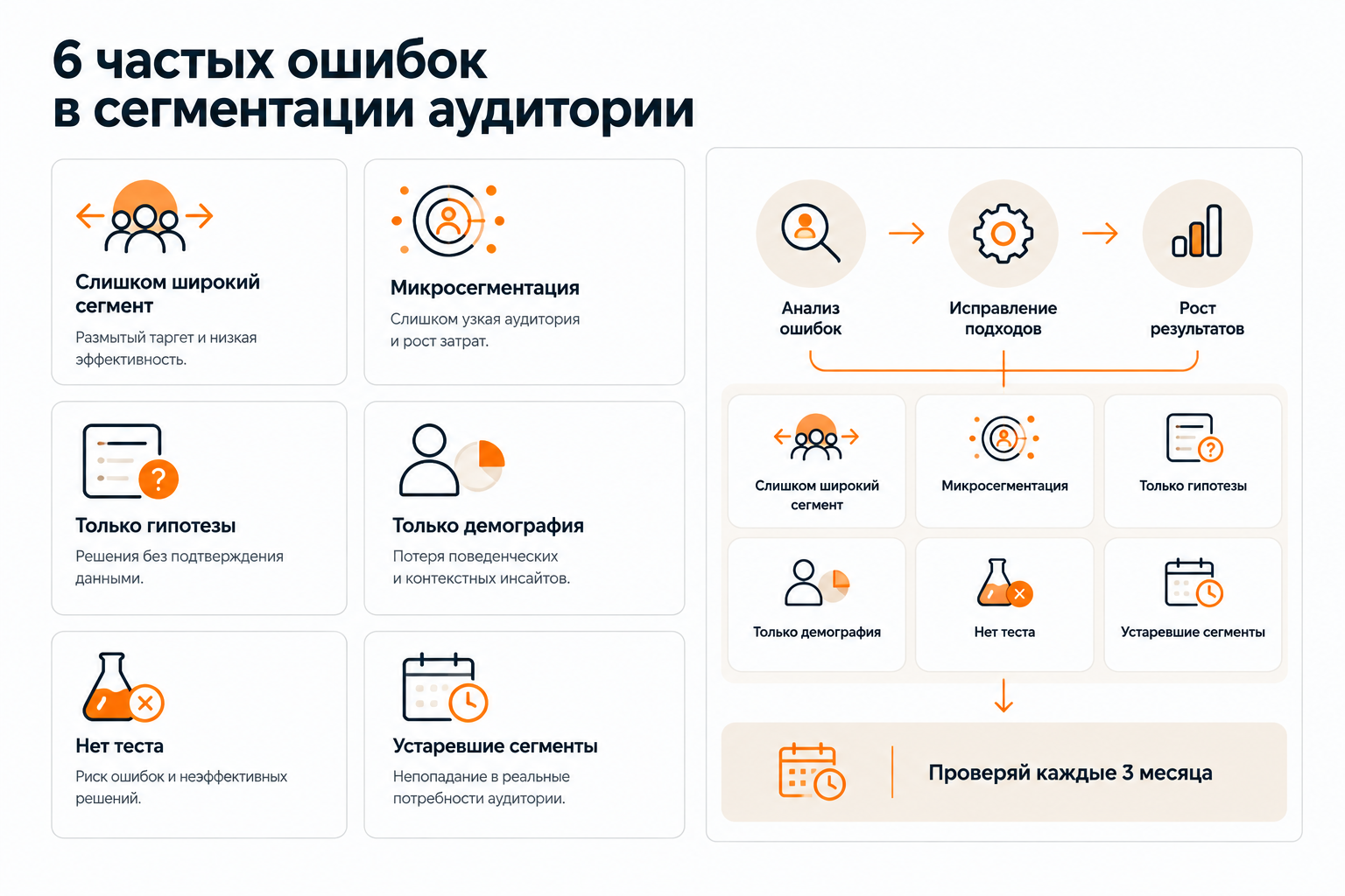 Шесть типичных ошибок при сегментации целевой аудитории и их последствия