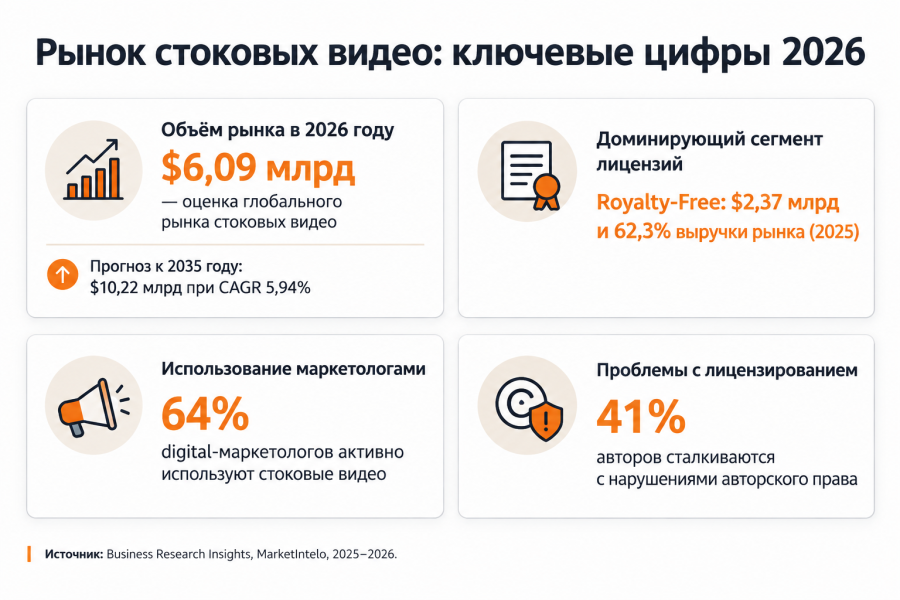 Стоковые видео в 2026 году: где брать, как выбирать и как не нарушить авторские права