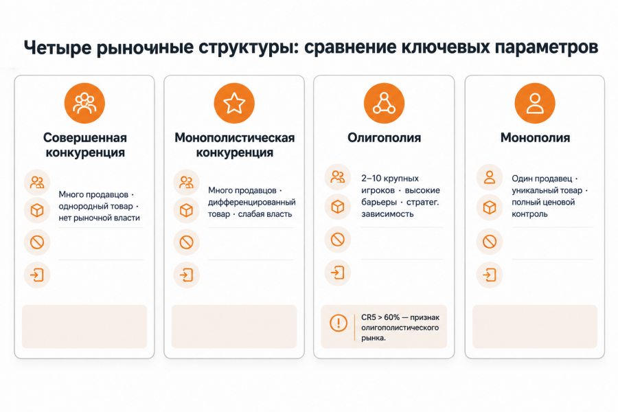 Олигополия: что это такое, как работает и как её распознать в 2026 году