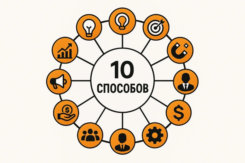 Инфографика 10 способов для бизнеса и маркетинга с иконками идей и роста Инфографика 10 способов для бизнеса и маркетинга с иконками идей и роста