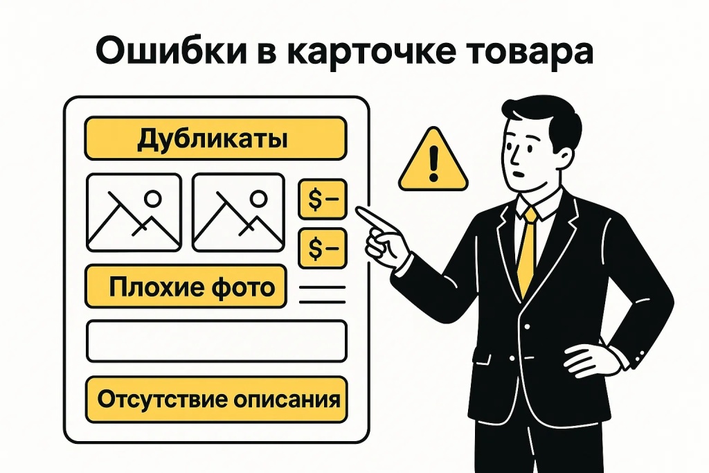 Ошибки при оптимизации карточки товара. Примеры и недочёты оформления.