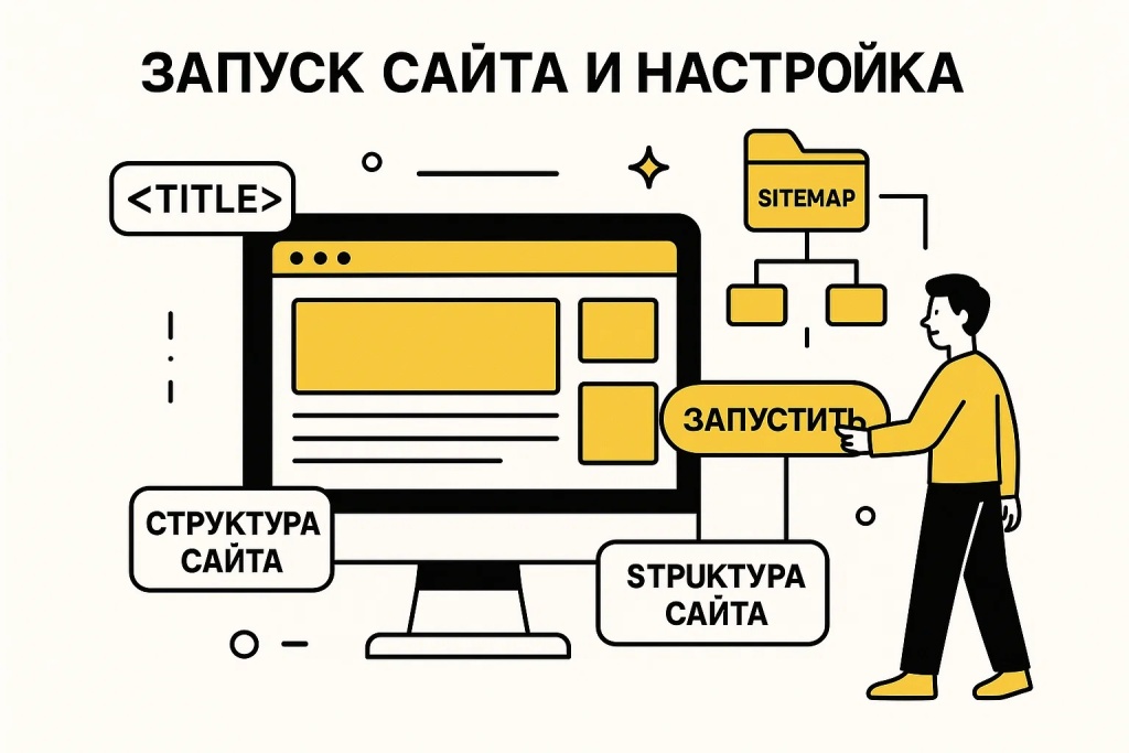 Настройка и запуск сайта с структурой, sitemap и SEO элементами. Настройка и запуск сайта с структурой, sitemap и SEO элементами.
