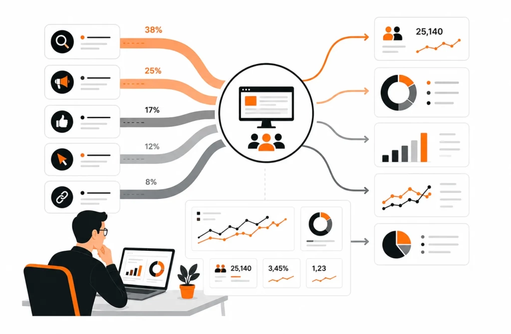web-analytics-traffic-sources.webp Анализ источников трафика сайта с распределением переходов по каналам