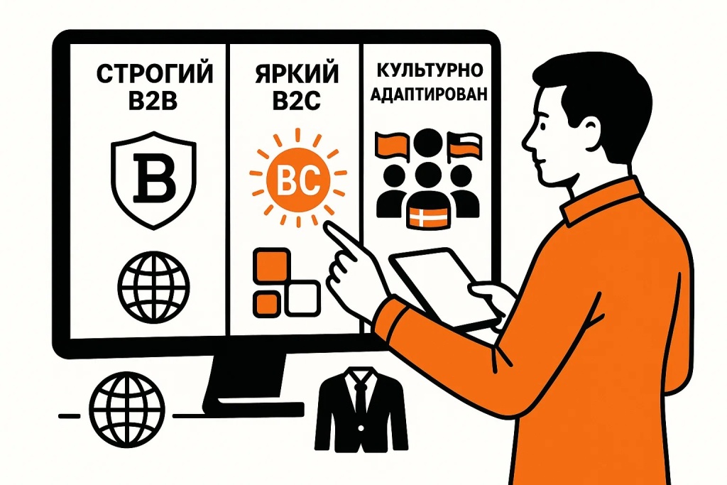Сравнение B2B, B2C и культурной адаптации для маркетинговых кампаний.