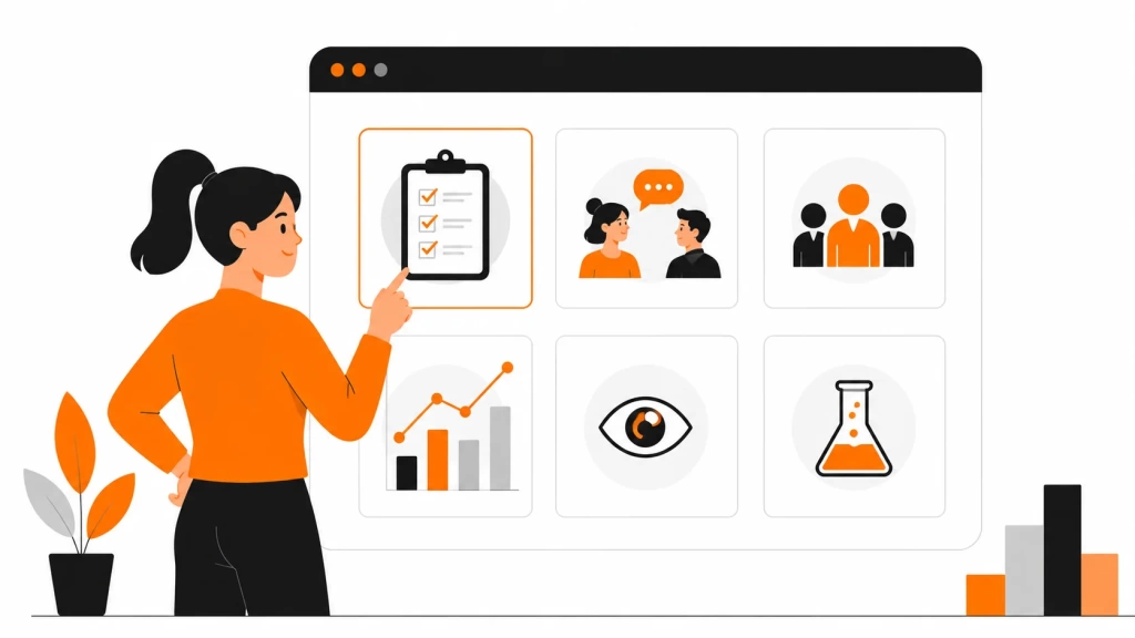 metody-marketingovyh-issledovaniy-rynka.webp Методы маркетинговых исследований рынка на панели с иконками.