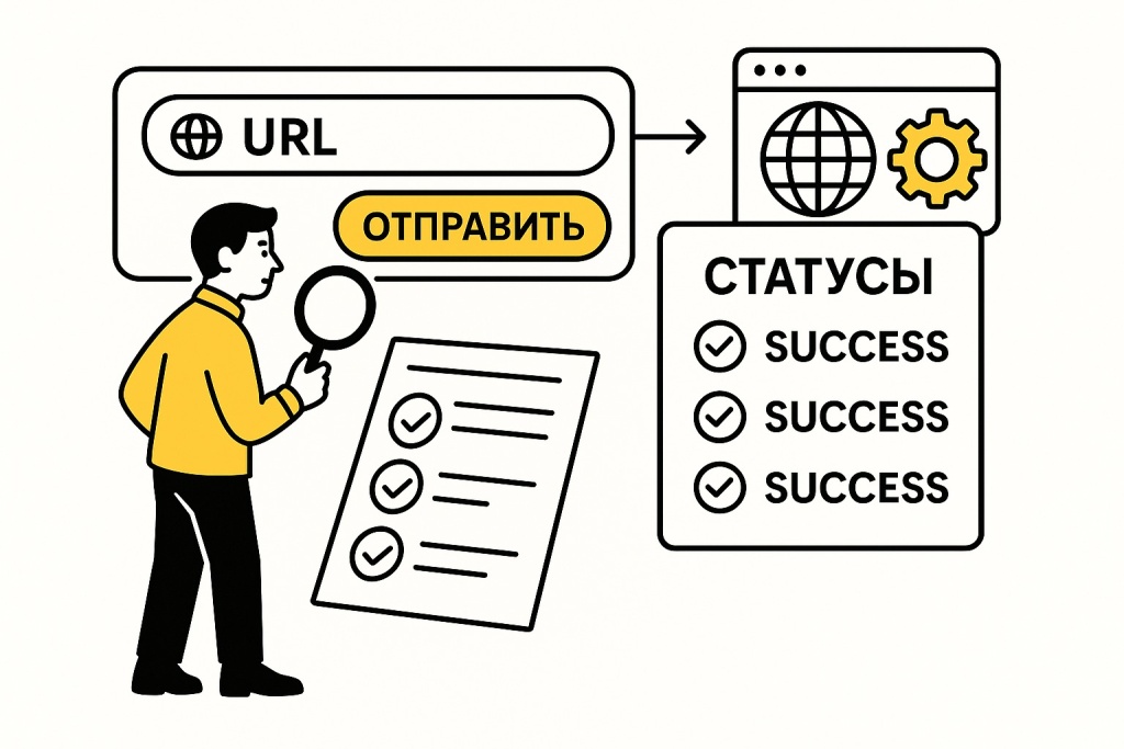Zapusk i proverka indeksacii stranic.jpeg Процесс отправки URL через Google Indexing API.