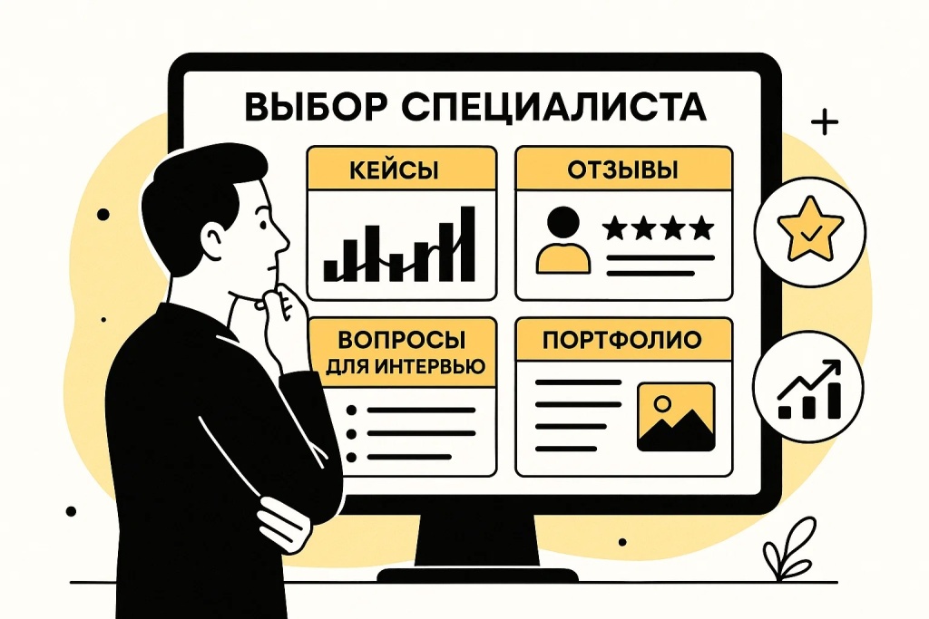 Выбор SEO специалиста по кейсам, отзывам, портфолио и вопросам на интервью.