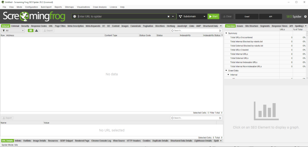 Анализ SEO-параметров сайта с помощью Screaming Frog SEO Spider.