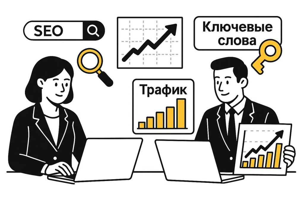 SEO аналитика и ключевые слова для роста трафика и продвижения сайта.