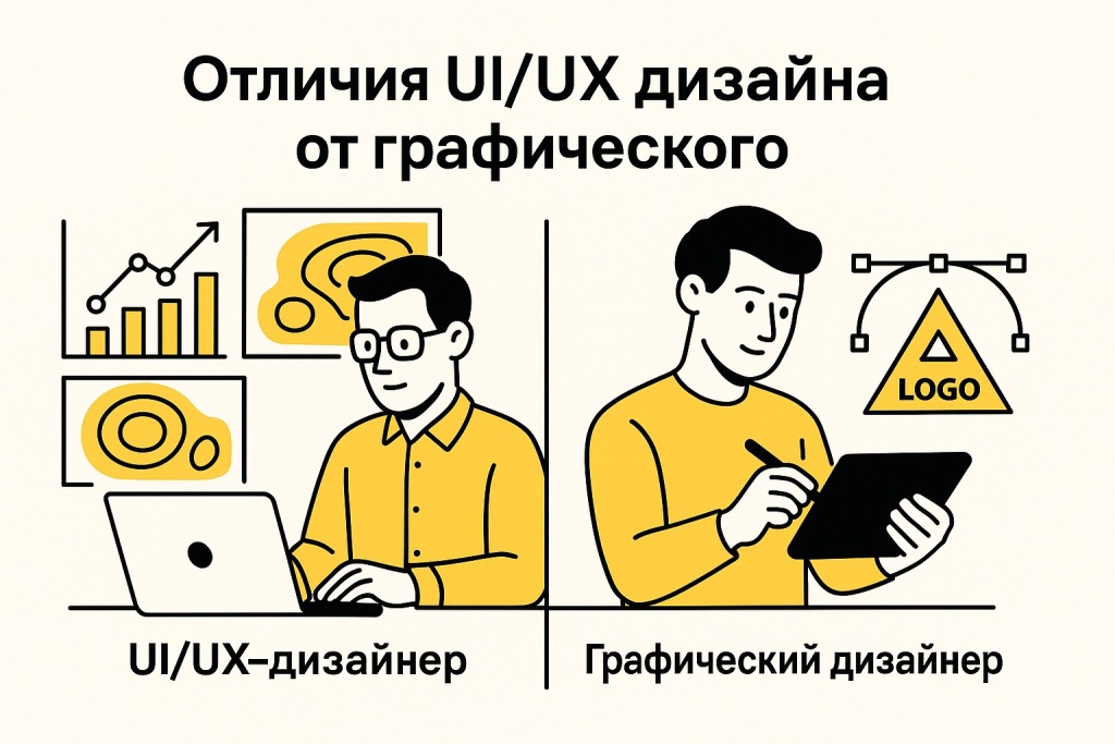 Otlichiya UI_UX dizajna ot graficheskogo dizajna po zadacham i podhodam.jpeg Ключевые различия задач UI/UX и графического дизайна