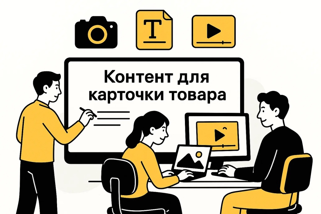 Контент карточки товара: текст, фото и видео. SEO-оптимизация страницы.