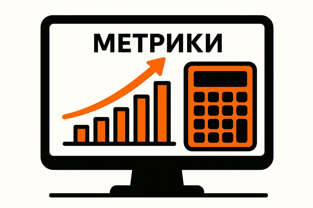 Иконки измерения эффективности (диаграмма, метрики, SERM) для оценки банковской рекламной кампании.