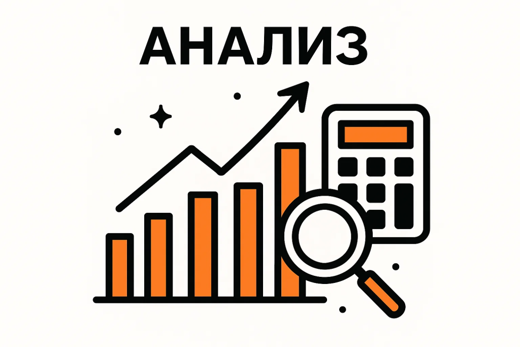 Izmerenie-Effektivnosti-Analiz.jpg Измерение эффективности: крупная иконка диаграммы роста и калькулятора, символизирующая анализ результатов.