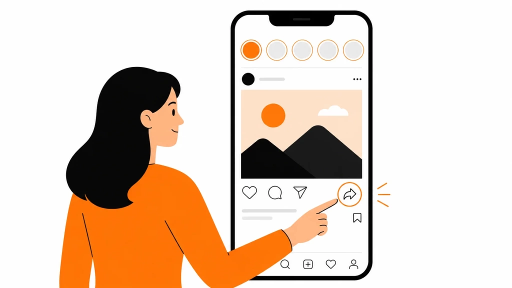 Как сделать репост в Instagram через кнопку поделиться. 