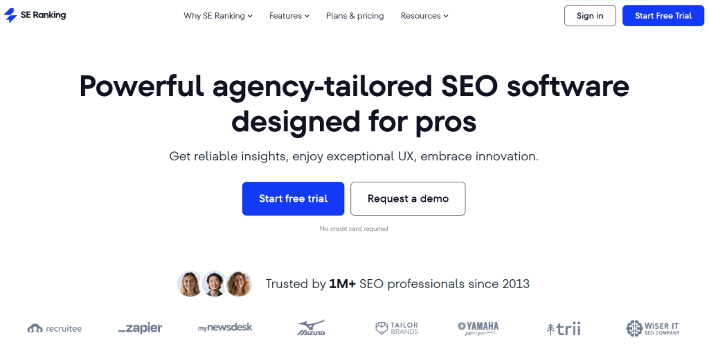 SE ranking seo software для агентств и профессионалов с бесплатным тестированием.