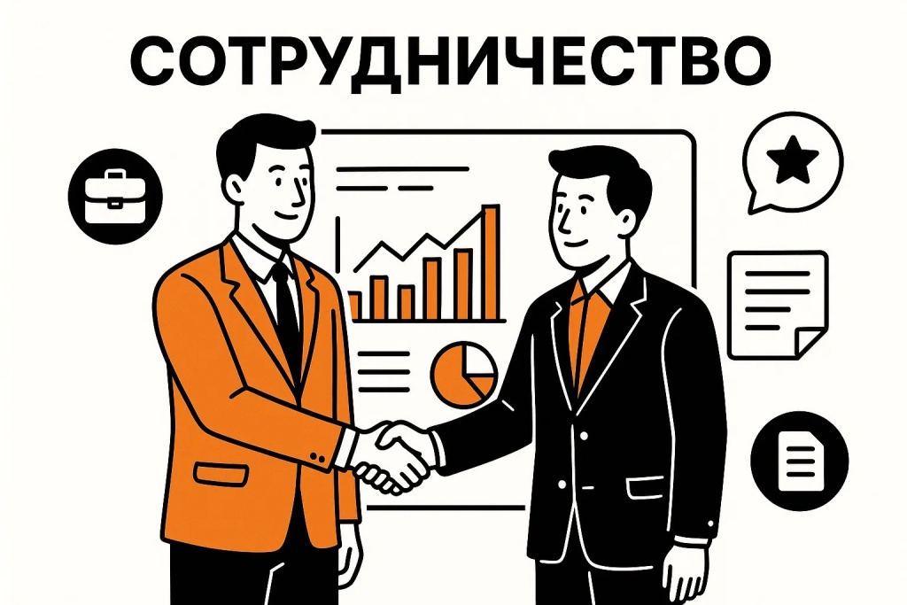 Бизнес партнеры заключают сотрудничество и жмут руки на фоне графиков Бизнес партнеры заключают сотрудничество и жмут руки на фоне графиков