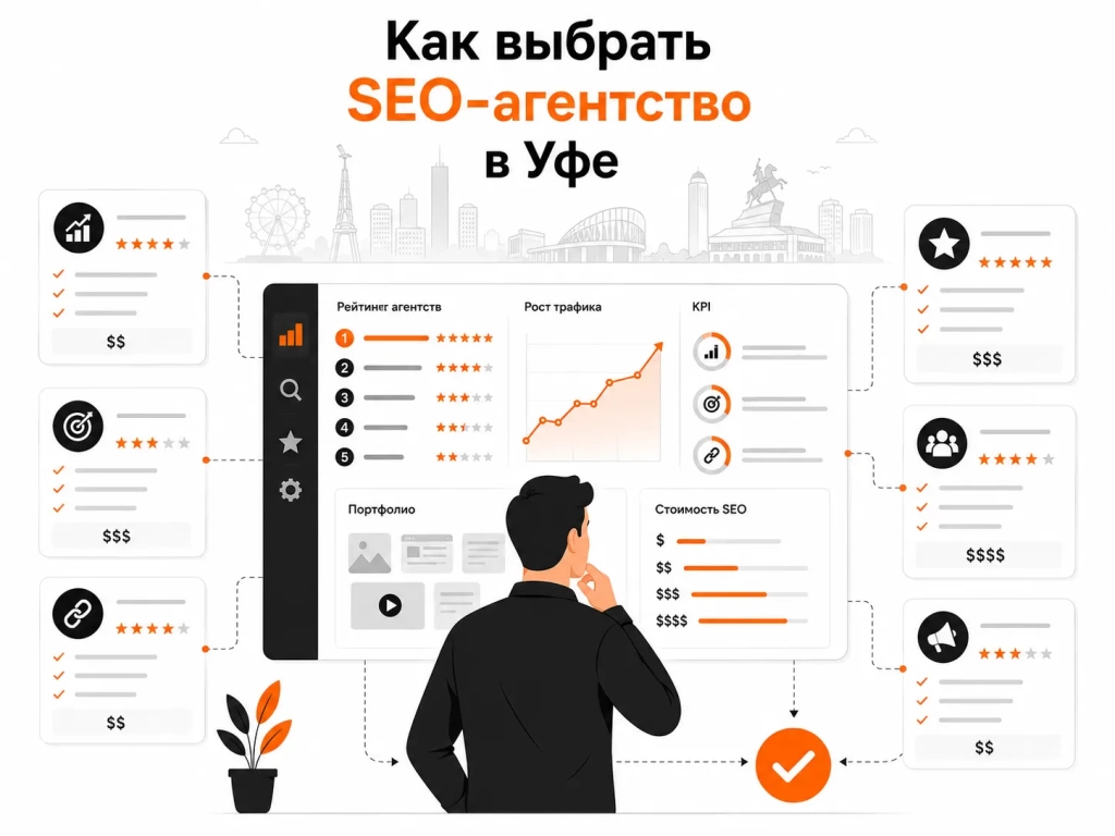 Выбор SEO-агентства в Уфе по KPI, стоимости, опыту и результатам продвижения.