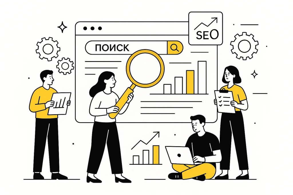 SEO анализ сайта, демонстрирующий процесс поиска и оптимизации веб-ресурса. SEO анализ сайта, демонстрирующий процесс поиска и оптимизации веб-ресурса.
