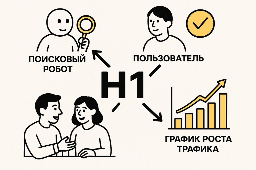 Na chto vliyaet zagolovok H1 na sajte.jpeg Влияние заголовка H1 на SEO и пользовательский опыт.