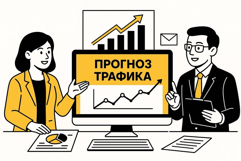 Прогноз роста трафика сайта на основе анализа данных.