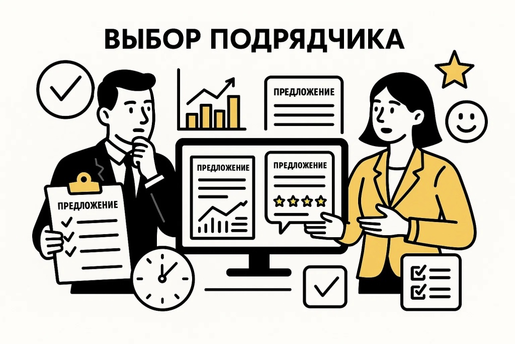 Выбор подрядчика: советы по оценке предложений, графикам и рейтингу.