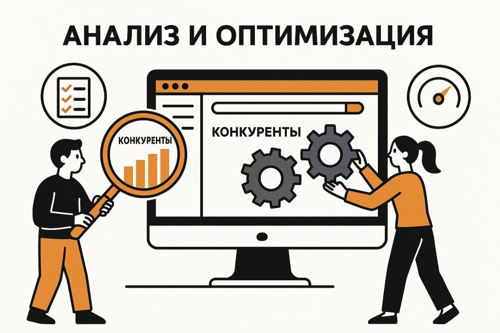 Схема анализа и оптимизации веб-сайта с акцентом на исследование конкурентов в поисковой оптимизации