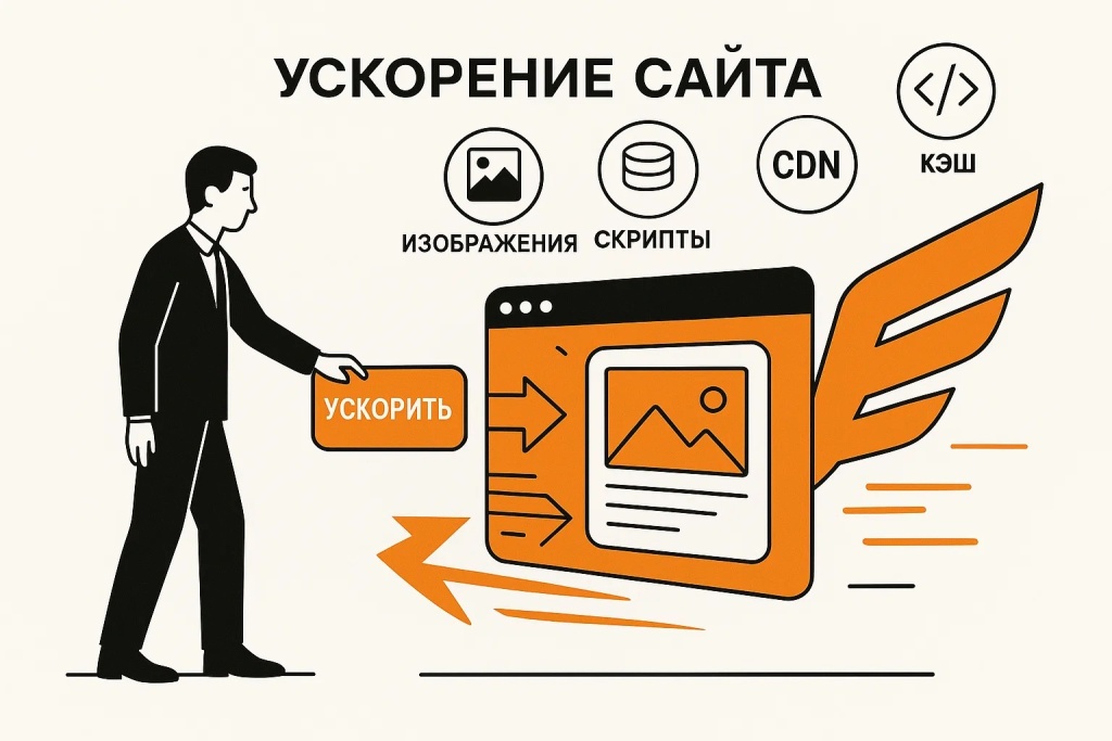 uskorenie-sajta-izobrazheniya-skripty-cdn-kesh.jpg Ключевые методы ускорения загрузки сайта включая оптимизацию изображений и использование CDN.
