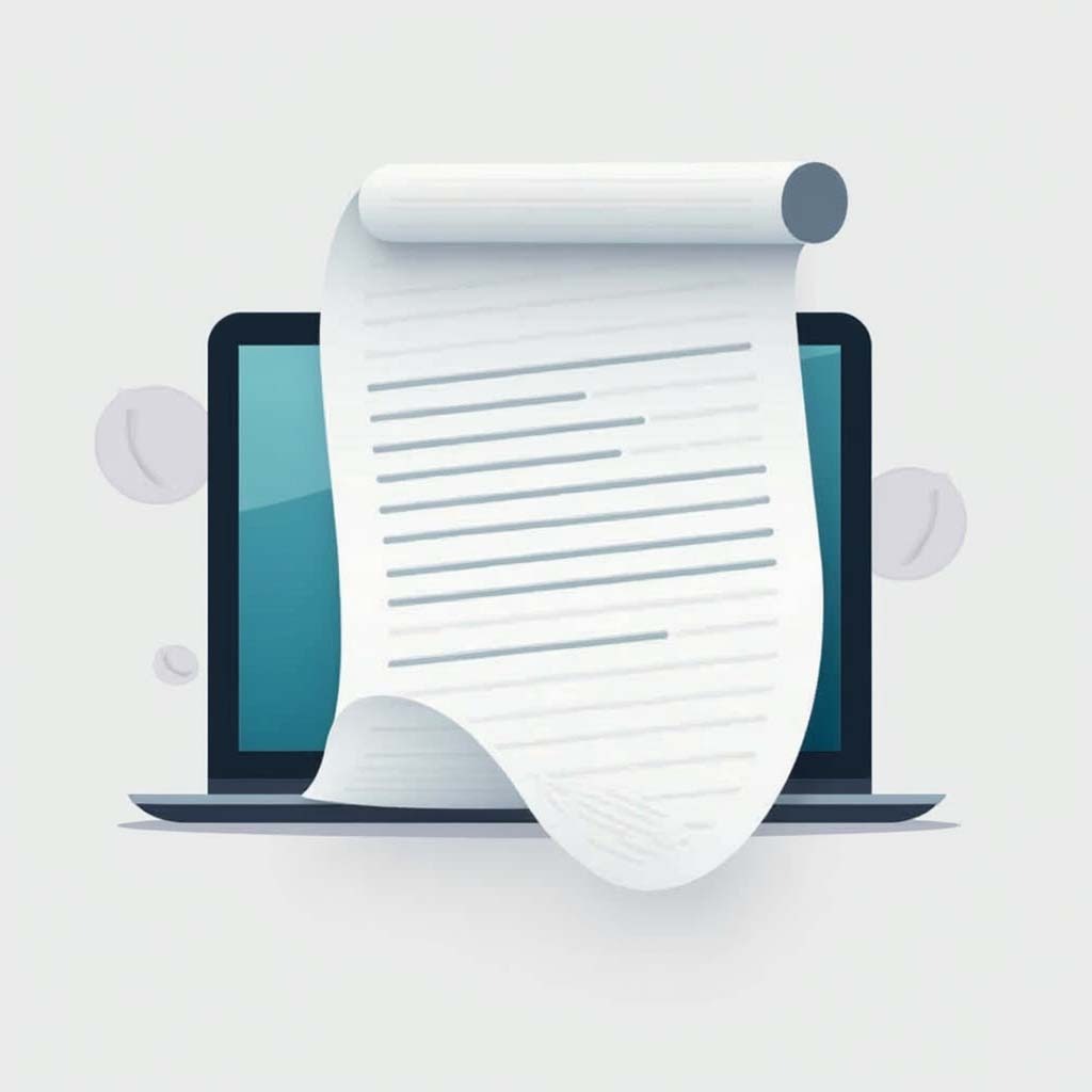 SEO текст на экране. Иллюстрация цифрового контента и текстов для поискового продвижения.