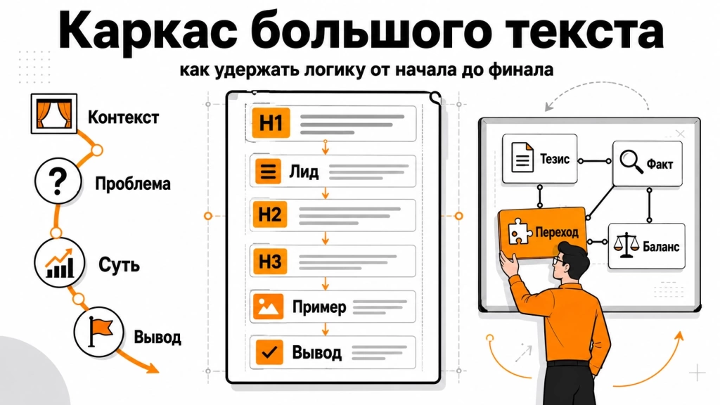struktura-longrida (1).webp Инфографика о структуре лонгрида: плане, H2 и H3, логике разделов и драматургии текста.