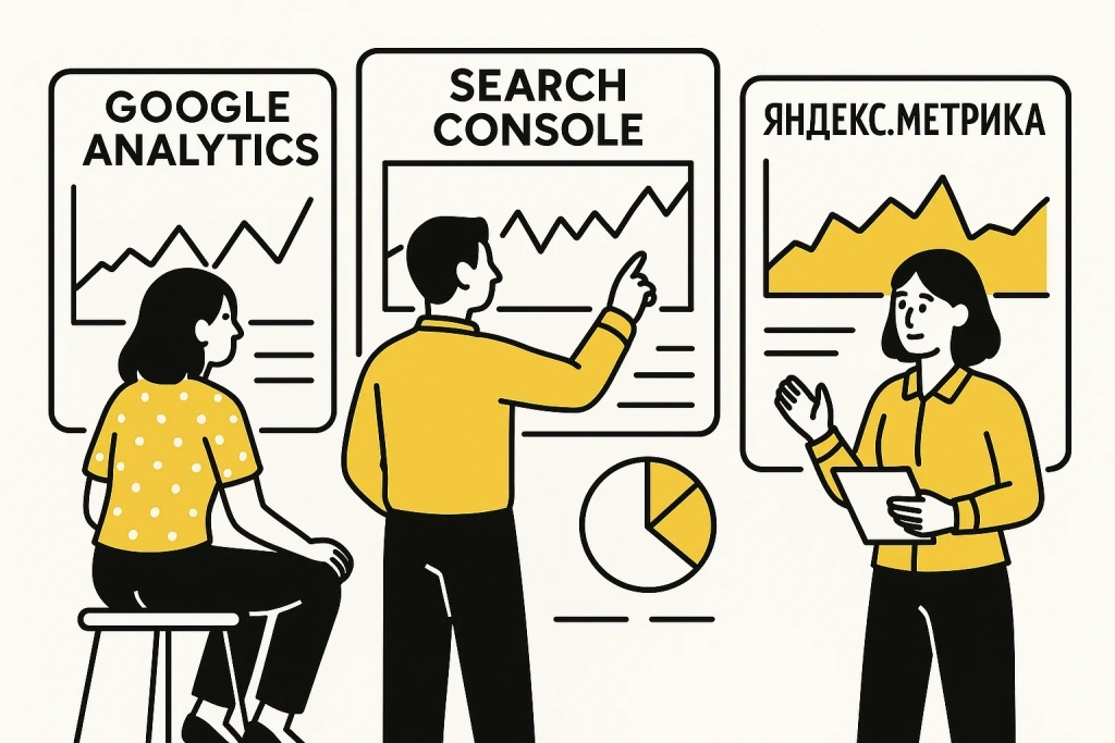 Анализ SEO через Google Analytics, Search Console и Яндекс Метрику. Анализ SEO через Google Analytics, Search Console и Яндекс Метрику.