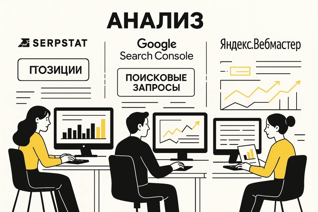 Анализ SEO с помощью Serpstat, Google Search Console и Яндекс.Вебмастера. Анализ SEO с помощью Serpstat, Google Search Console и Яндекс.Вебмастера.