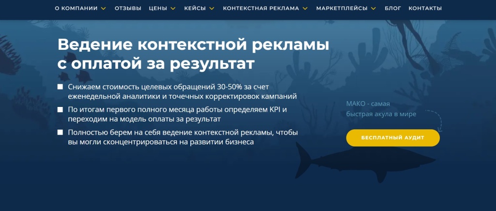 mako.jpg Главный экран сайта диджитал агентства mako.
