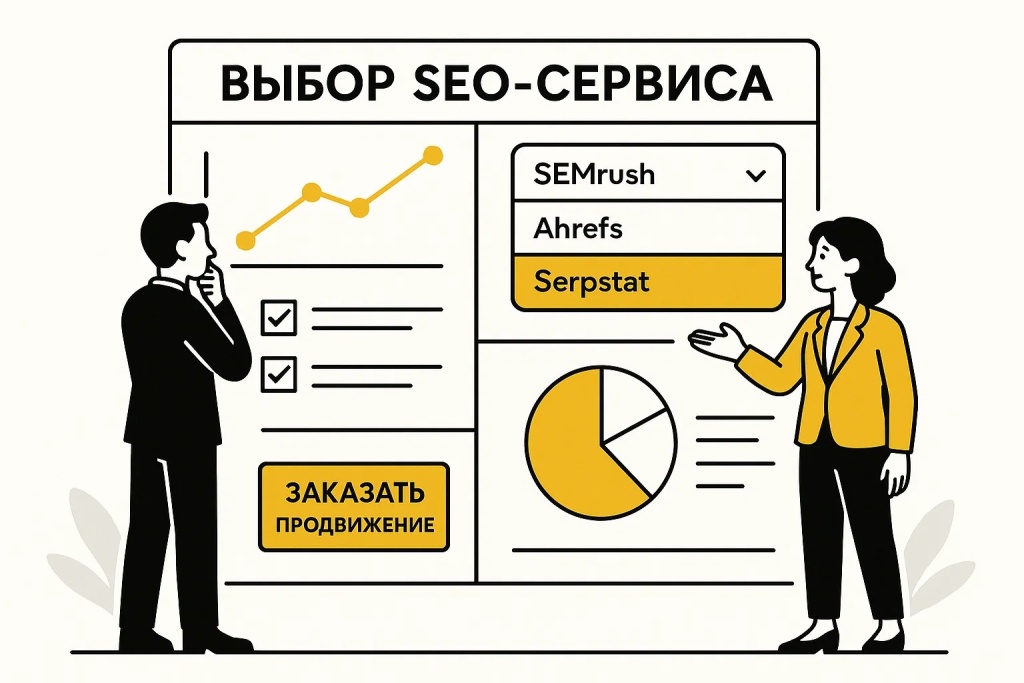 Выбор SEO сервиса для продвижения сайта с анализом и сравнением платформ.