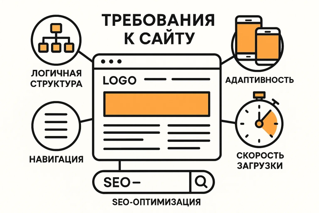 Основные требования к созданию качественного веб сайта включая логичную структуру и SEO оптимизацию