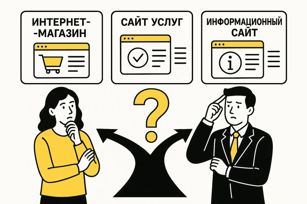 Типы сайта и примерные сроки продвижения для интернет-магазина, сайта услуг, информационного.