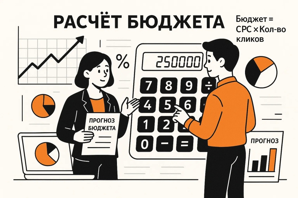 raschet-byudzheta-reklamnoy-kampanii.jpg Расчёт бюджета рекламной кампании с прогнозом и формулой CPC.