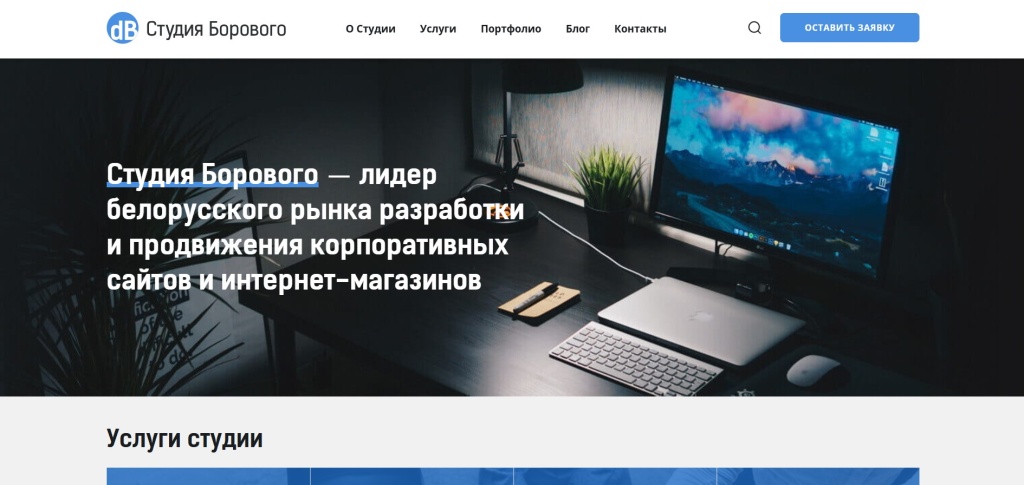 Главная страница агентства Студия Борового.