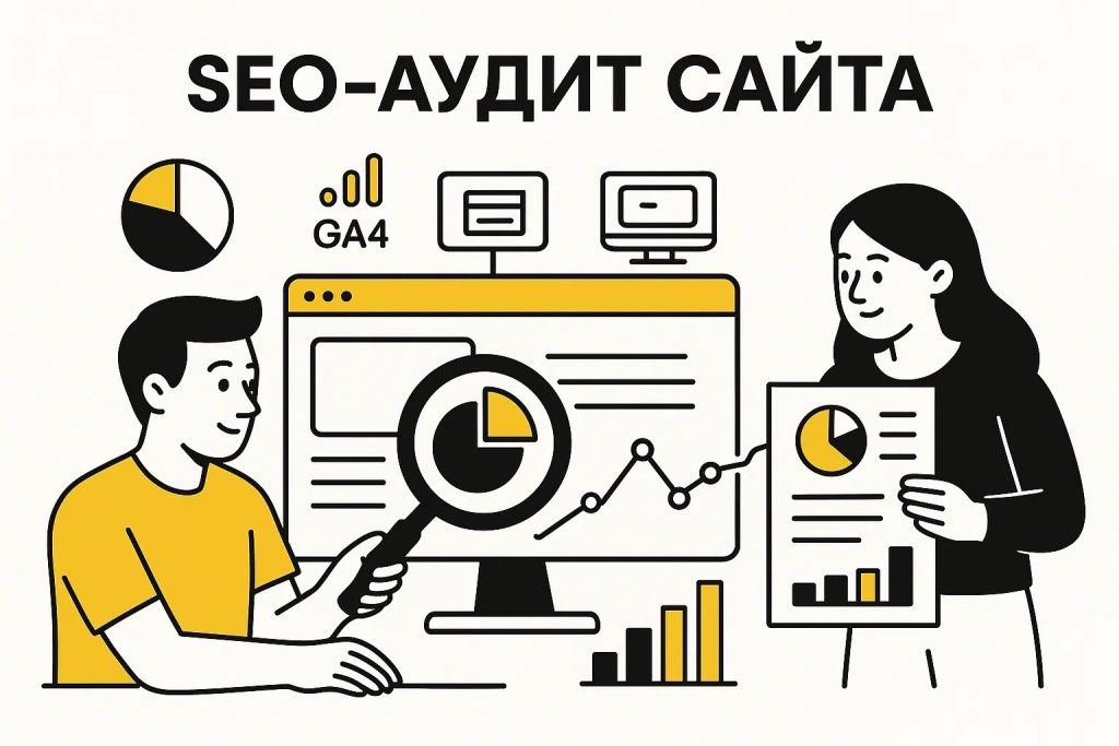 SEO аудит сайта с GA4, графиками и аналитикой для улучшения поискового ранжирования. SEO аудит сайта с GA4, графиками и аналитикой для улучшения поискового ранжирования.
