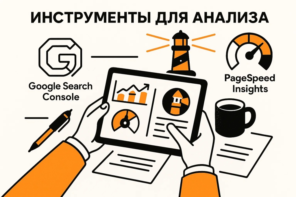 Основные инструменты вебмастера для анализа сайта Google Search Console и PageSpeed Insights. Основные инструменты вебмастера для анализа сайта Google Search Console и PageSpeed Insights.