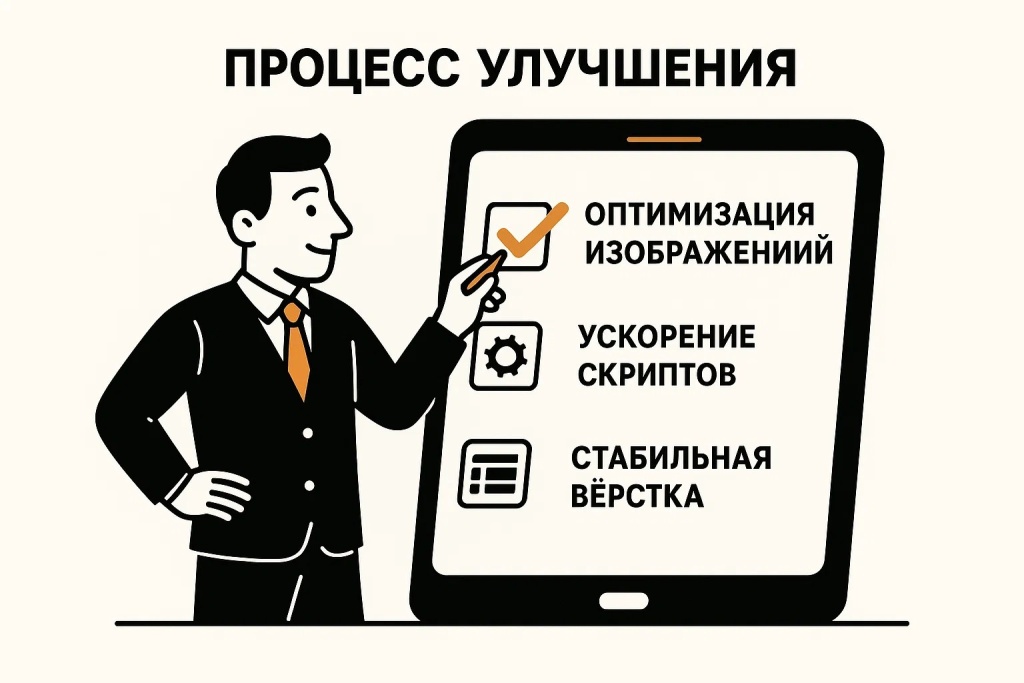 Ключевые этапы процесса улучшения скорости загрузки веб сайта и оптимизации его производительности. Ключевые этапы процесса улучшения скорости загрузки веб сайта и оптимизации его производительности.