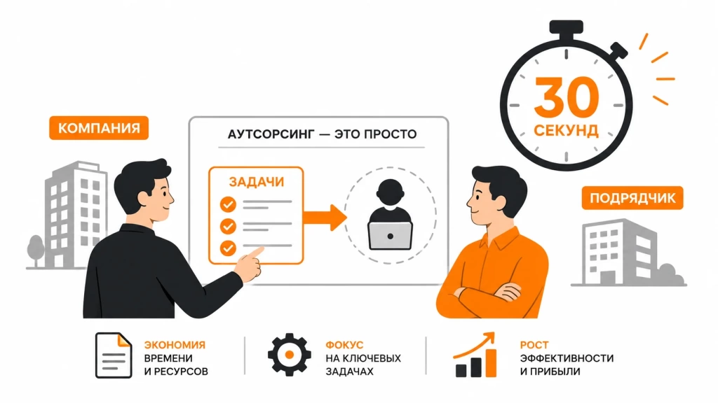 autsorsing-za-30-sekund.webp Аутсорсинг за 30 секунд с простой схемой передачи задач.