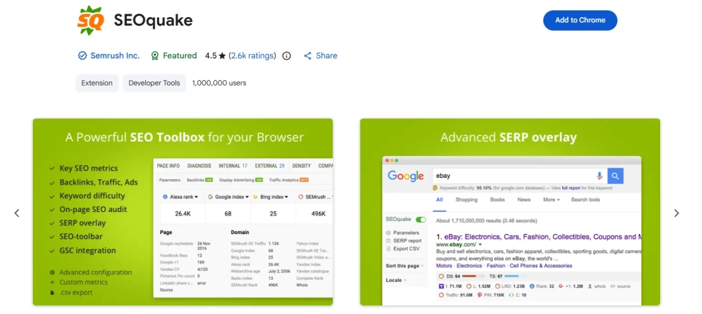 seoquake-interface.webp Интерфейс SEOquake для анализа SEO-показателей страниц в поисковой выдаче Google