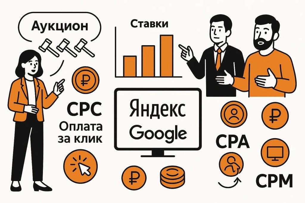 auktsion-stavki-cpc-cpa-cpm-reklama.jpg Аукцион и ставки CPC CPA CPM в контекстной рекламе Яндекс и Google.