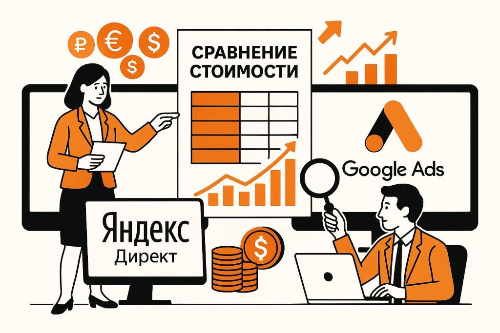 sravnenie-stoimosti-yandex-direct-i-google-ads.jpg Сравнение стоимости рекламы Яндекс Директ и Google Ads с графиками роста.