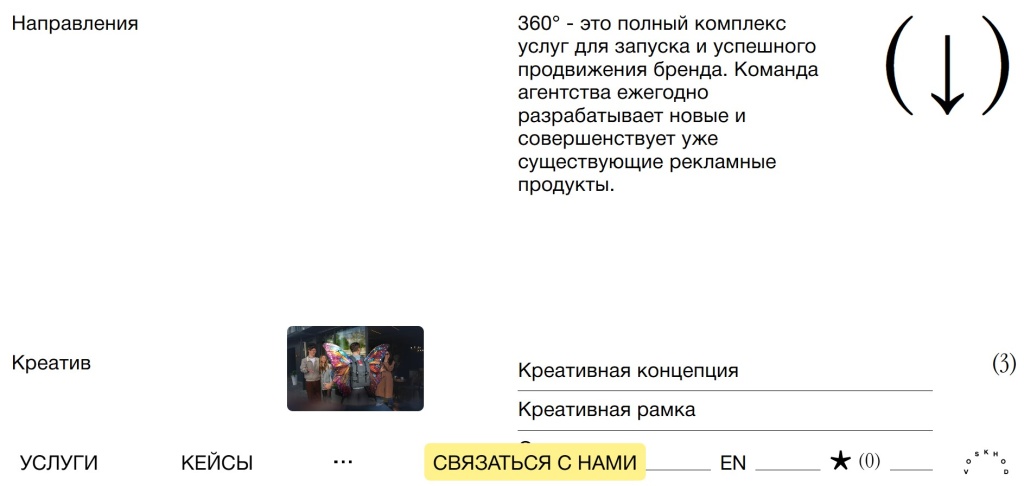 Главная страница агентства Восход.