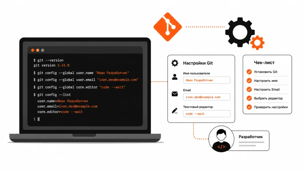 Установка и настройка Git для разработчика перед первой работой. 