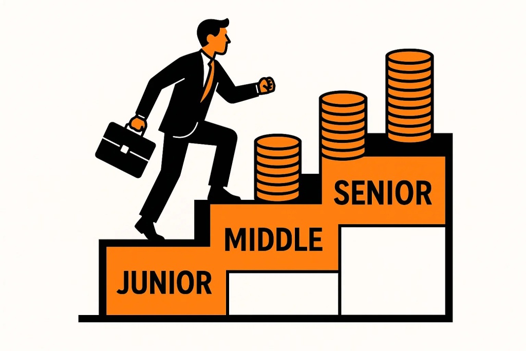 Иерархия уровней квалификации веб разработчиков от Junior до Senior специалистов