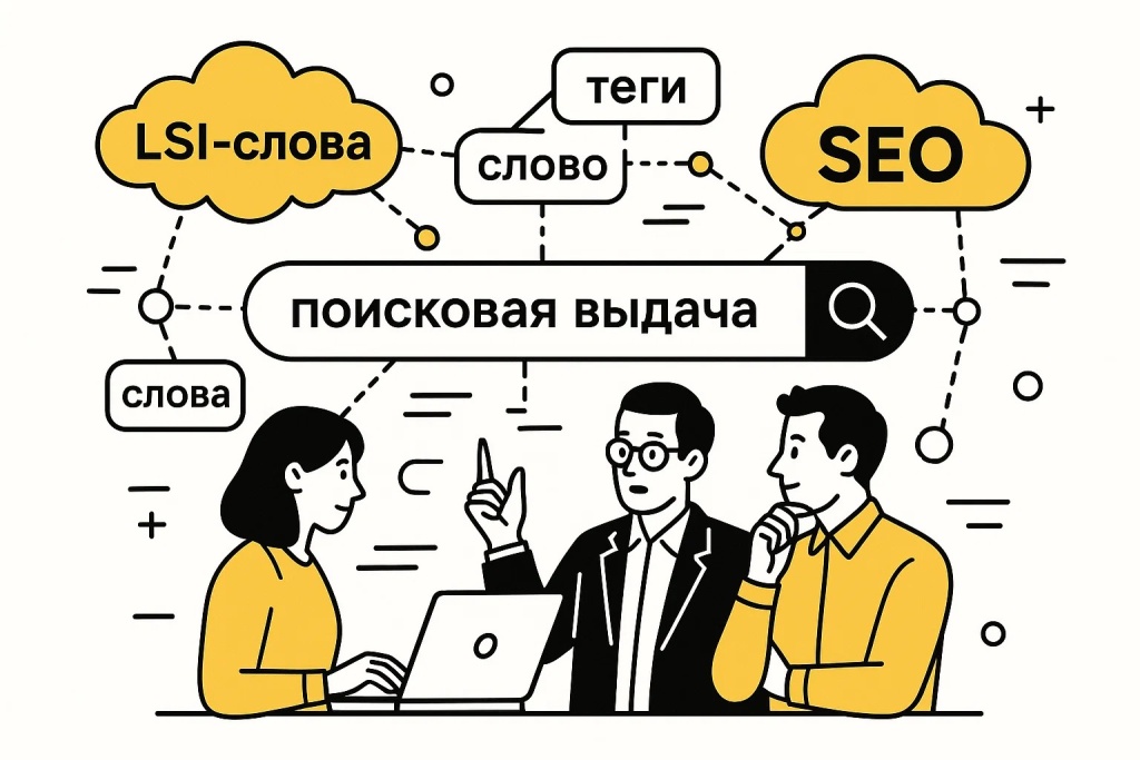 SEO и LSI-слова для оптимизации сайта и повышения позиций в поисковой выдаче.